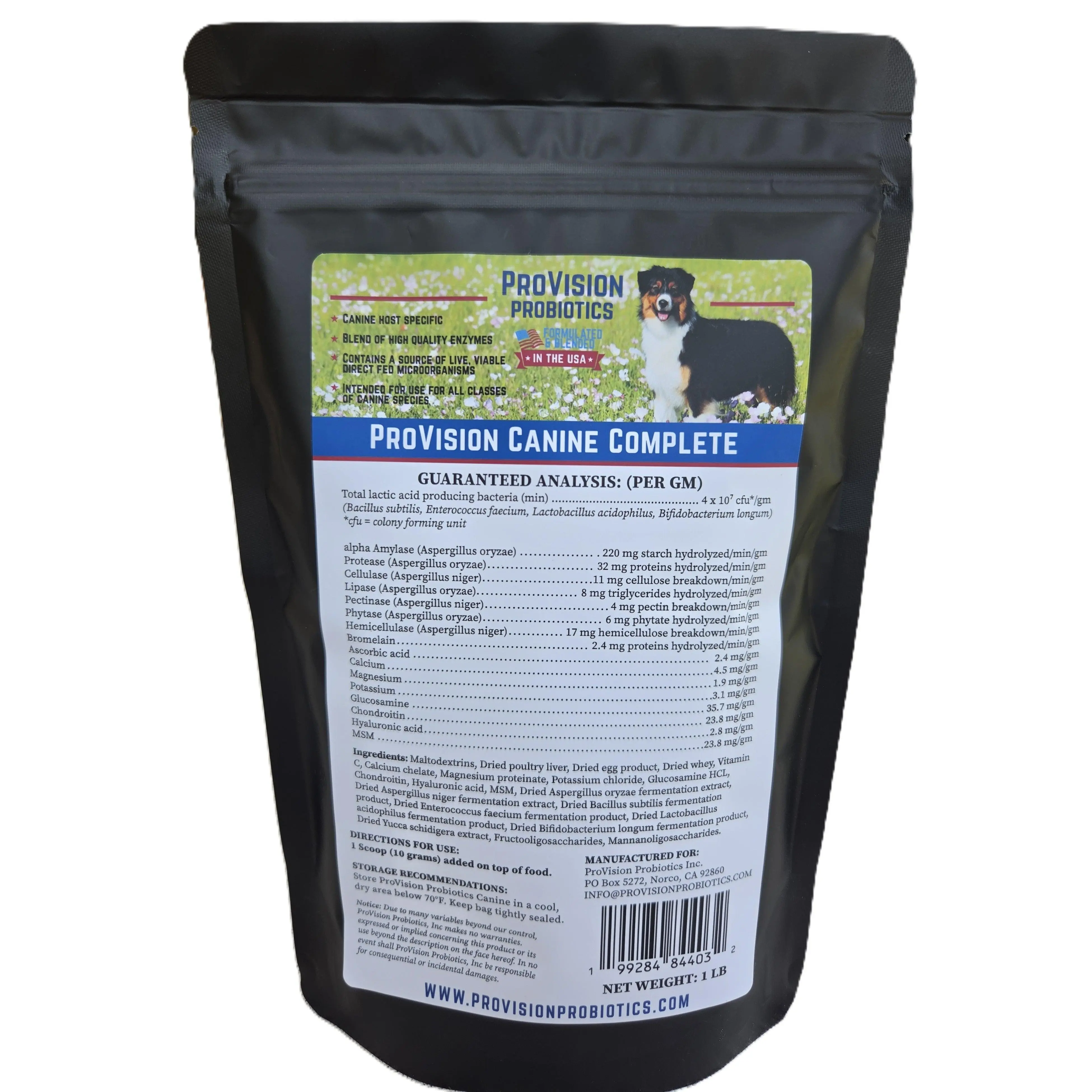 Provision Probiotics Canine Complete – All in One (Probiotics + Joint Supplement)