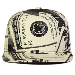2026 New streetwear Fashion Trend Unisex Dollar Print Pattern Hat Fashion Hip-Hop Hat Outdoor Sun sports fan Braves team cap summer duckbill protection