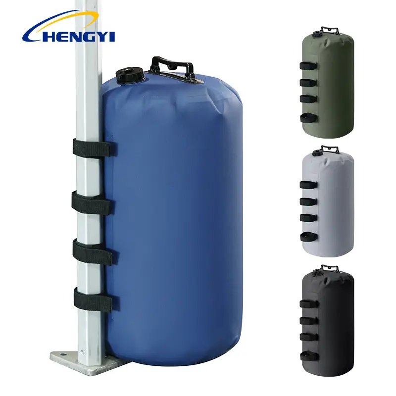 Heavy-Duty Tent Weight Bags, Foldable PVC Canopy Anchors that Hold Water or Sand, Waterproof with Wide Mouth for Camping & Sun Shades, Sun Shade, Pvc Material, Ergonomic Handle