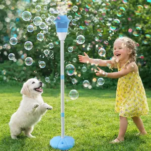 【Free Shipping 】Automatic Bubble Machine for Kids,Standing Torch Bubble Maker with Light/Music for Toddlers, Height Adjustable Up 21 to 47 Inches,Pecfect for Birthday and Outdoor Party, Gifts