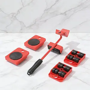 Furniture Mover Tool & Heavy Duty Moving Sliders Set, 360° Rotating Wheels Up to 220 lbs, Smooth Glide Non-Scratch Design for Hardwood Floors, Home & Office Heavy Objects Moving