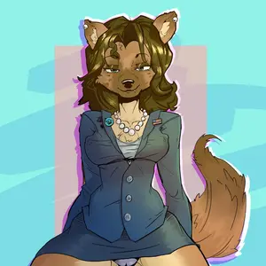 Pinup Furry Sticker NSFW sticker 4 pack