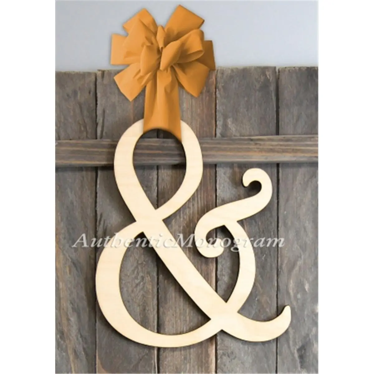 G.DeBrekht 91311-24 Rustic Unpainted Natural Wooden Cut Out Single Ampersand Monogrammed Decorative Sign, 24 in. Customizable Wall Mountable Home Decor Plaque, Home Supplies Signs, Logos