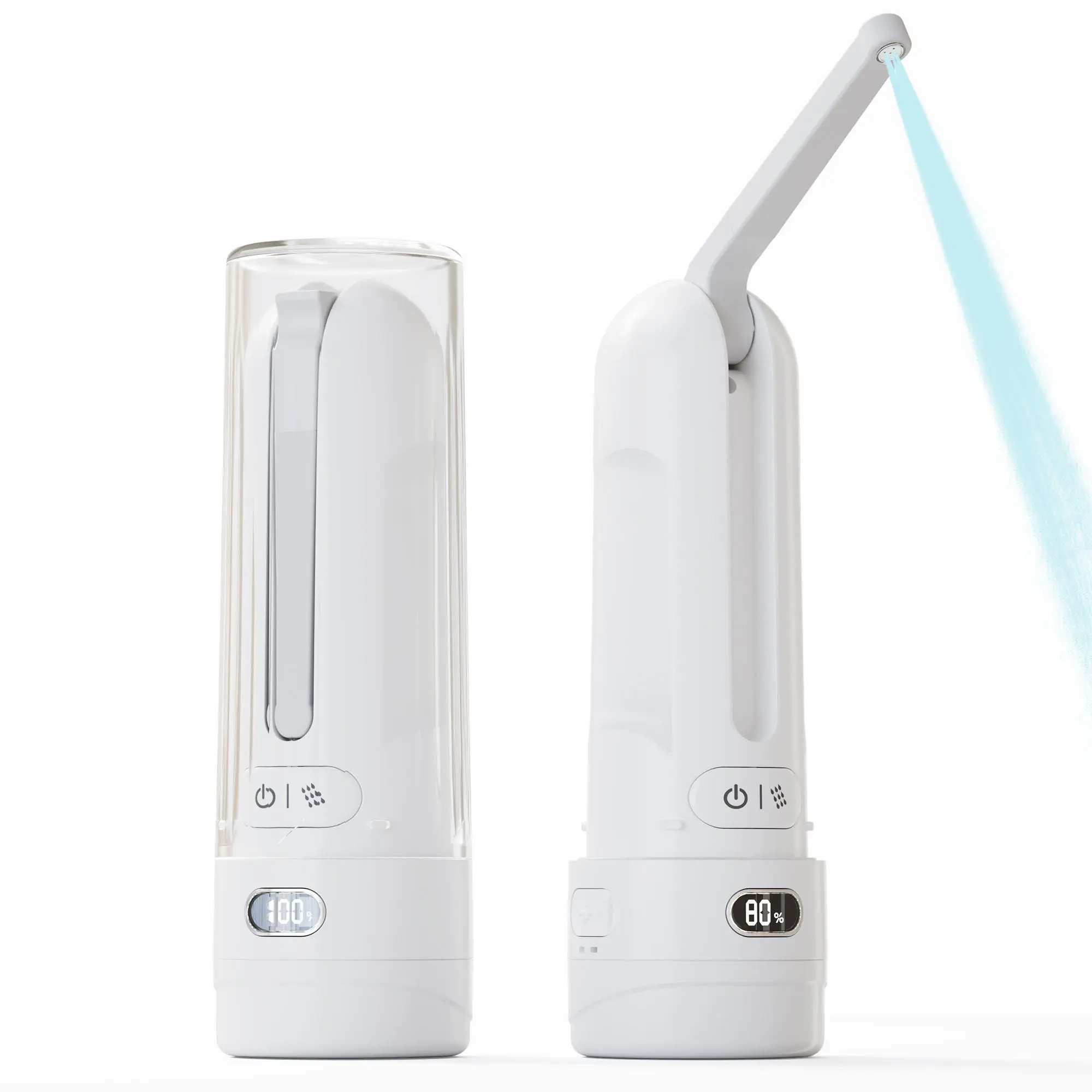 Portable travel bidet, rechargeable electric waterproof high-pressure bidet with battery level display, water level anti-backflow, quiet handheld bidet suitable for cleaning for women, men, and infants.