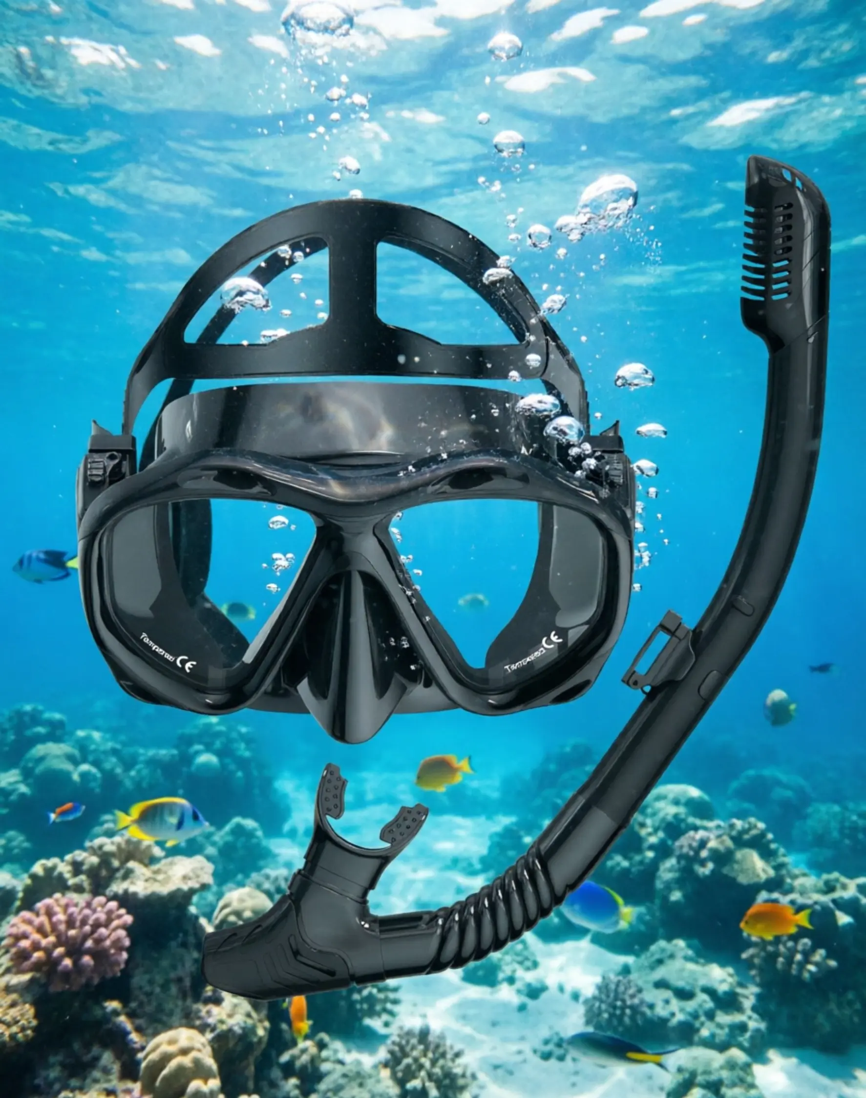 Adult Snorkeling Gear Set - Full-Dry Snorkel, Diving Mask with Corrective Myopia Vision for Swimming Training, Water Sports Diving Use