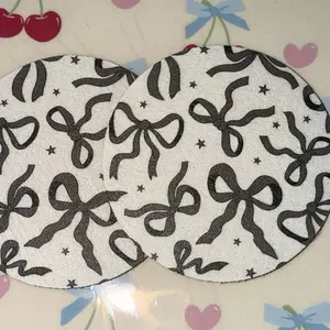Black Bow Car Coasters