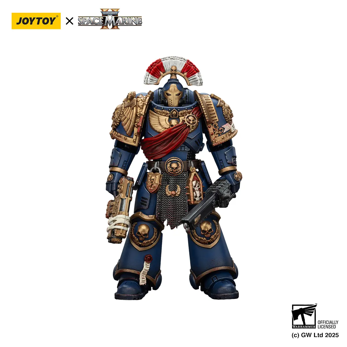 JOYTOY  Warhammer  40k  1/18  Action Figure Ultramarines Relic Secundus Armour with Artificer bolt rifle, chainsword and bolt pistol JT01536, Accessories, Space Marine
