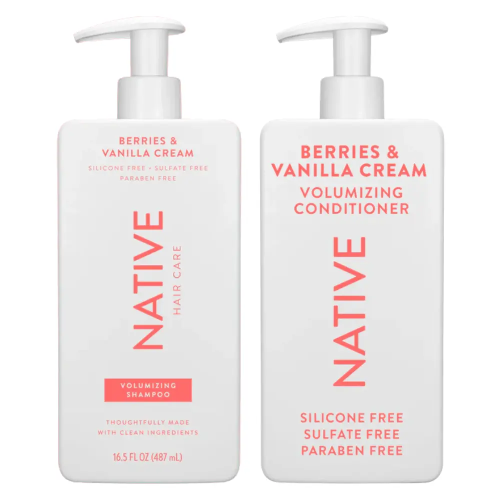 Native Berries and Vanilla Cream Shampoo and Conditioner Set, 8.25 Ounce (Pack of 2), Pink
