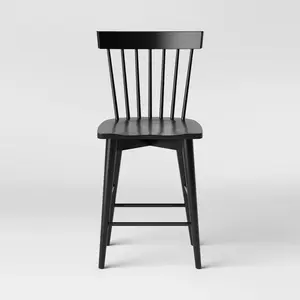 Windsor Counter Height Barstool Hardwood Black - Threshold