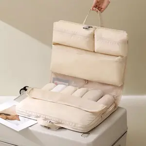 6-In-1 Compression Travel Storage Bag, Portable Clothing Organizer, Foldable Hanging Design, Ideal for Luggage Organization, Travel Organization Pouch