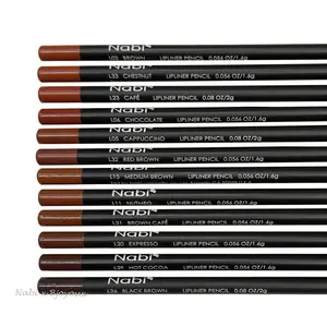 Nabi Lip Liner Pencil Set of 12 [Browns] - 7 inches
