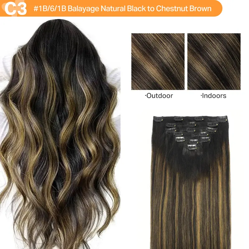 #(T1B/6)P1B Natural Black to Chestnut Brown