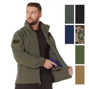 ROTHCO Men's Concealed Carry Soft Shell Jacket - 100% Polyester Waterproof Outer Shell, Dual Padded Pockets, Fleece Liner, Drawstring Elastic Layer, Long Sleeve Top Utility Outdoors Menswear Coat