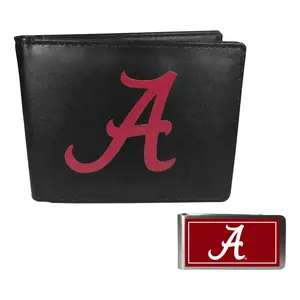 Siskiyou Sports NCAA College Leather Wallet & Color Money Clip