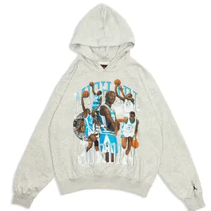 Brand New Jordan Flight Oversized Pullover Hoodie UNC Grey Size Small