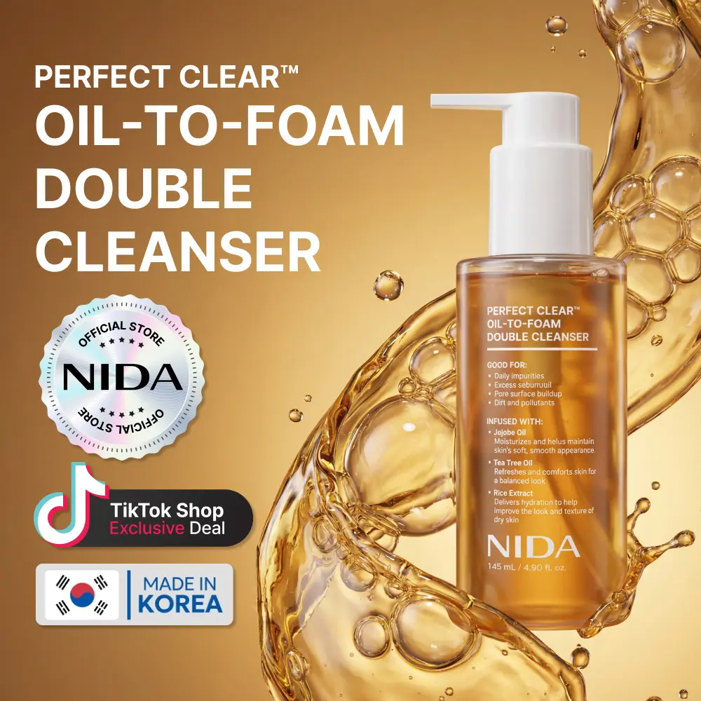 NIDA PerfectClear Oil-to-foam Double Cleanser Facial Cleansing Hydrating