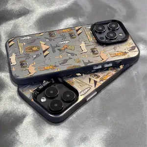 Phone case: Ancient Egypt Suitable for iPhone 16/16 Pro/16 Pro Max Phone Case 15/14/13/12/11, Shock-absorbing, non-slip, lightweight, new fashionable trend design, men and women protection high-quality PC material protective sleeve