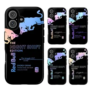 Energy Drinks Inspired Limited Edition Phone Case, Gradient Pastel Neon Edition Night Shift Edition Retro Energy Drink Design iPhone 17 16 15 14 13 12 Pro Max Plus X, Galaxy S25 S24 S23