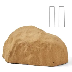 【FathersDayGift】VEVOR Faux Rock Cover, Outdoor Fake Rock Well Pump Cover, Realistic Natural Texture, Lightweight & Weather-Resistant Artificial Boulder for Landscaping Garden Yard Décor, Sand Yellow, Small Size