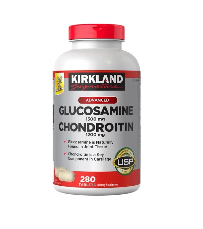 Kirkland Signature Glucosamine 1500mg & Chondroitin 1200mg 280 Tablets Joint Supplement for Optimum Healthcare and Fitness - Dietary