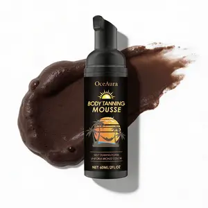 OCEAURA Body Tanning Mousse, Sunless Tanner for Natural Bronze Glow, Plant-Based Sunflower & Calendula, Hydrating Lightweight Formula, Effortless Streak-Free Application for All Skin Intensive Gel tan shower