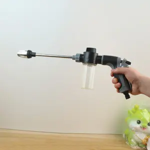 High Pressure Long Handle Car Wash Spray Gun with Foam Bottle, Perfect for Car Care, Plant Watering, Garden Irrigation