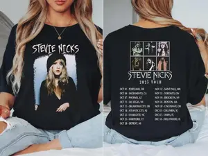 Vintage Stevie Nicks Tour 2025 Tee, Retro Rock Graphic Shirt, 70s Concert Aesthetic Top, Unisex Band Shirt Gift For Fans, Made