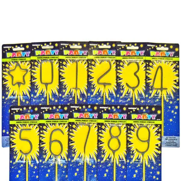 Number Sparklers Candle for Festive Party Decorations Number Sparklers Candle for Festive Party Decorations