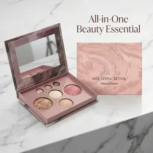 All-in-One Face Makeup Palette - Marbled Blush, Highlighter, Bronzer & Eyeshadow