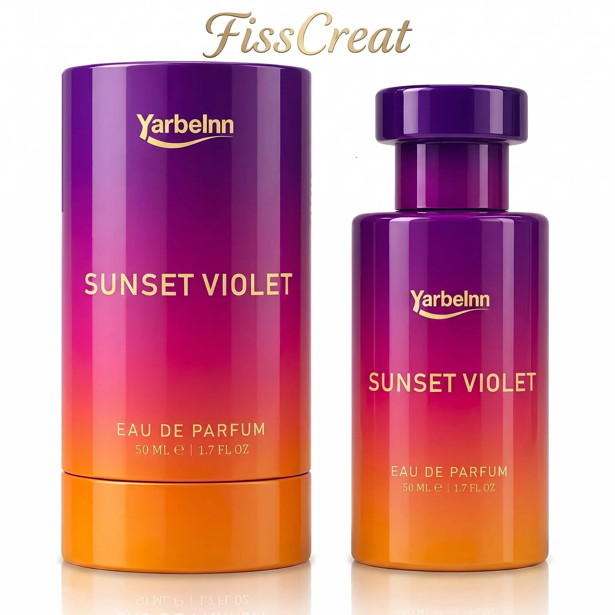 Yarbelnn Sunset Violet｜50ml / 1.7 FL OZ Single Bottle｜Lavender, Mint, Sage, Vanilla｜Long Lasting Fragrance, Radiant Feminine Daily Scent, Suitable For All Occasions, Rich Layered Woody Floral Signature Perfume｜Eau de Parfum