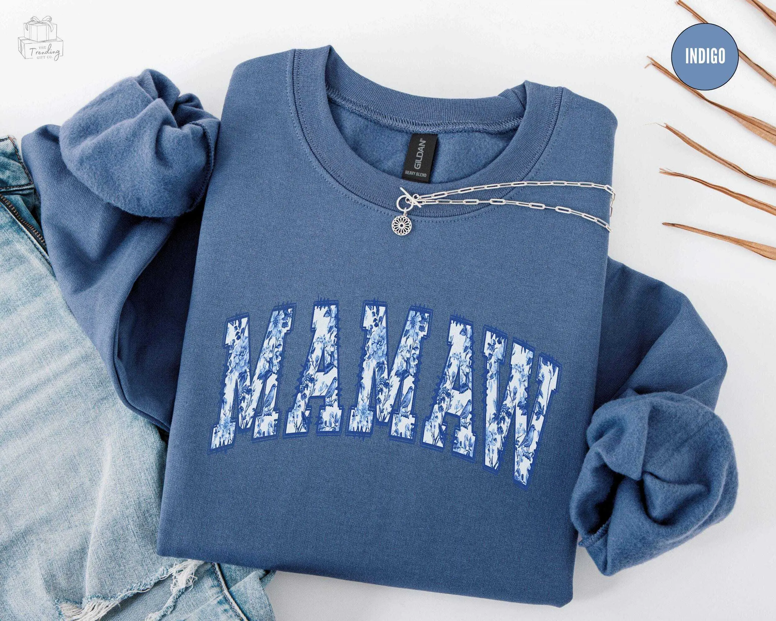 Toile De Jouy Mamaw Short Sleeve T-SHIRT / Sweatshirt , Grandma t-shirt , New Mamaw tee, Coquette Mamaw SHORT SLEEVE Tops Casual