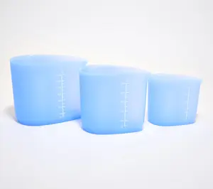 KOCHBLUME S/3 Ergonomic Silicone Nesting Measuring Cups