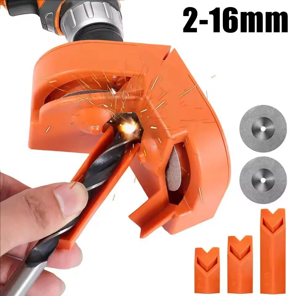 Multipurpose Drill Bit Grinding Tool, 1 Set Electric Drill Bit Sharpener, Diamond Double Grit Grinding Wheel Suitable for Twist-Drills and Milling Cutters, Power Tool Accessories