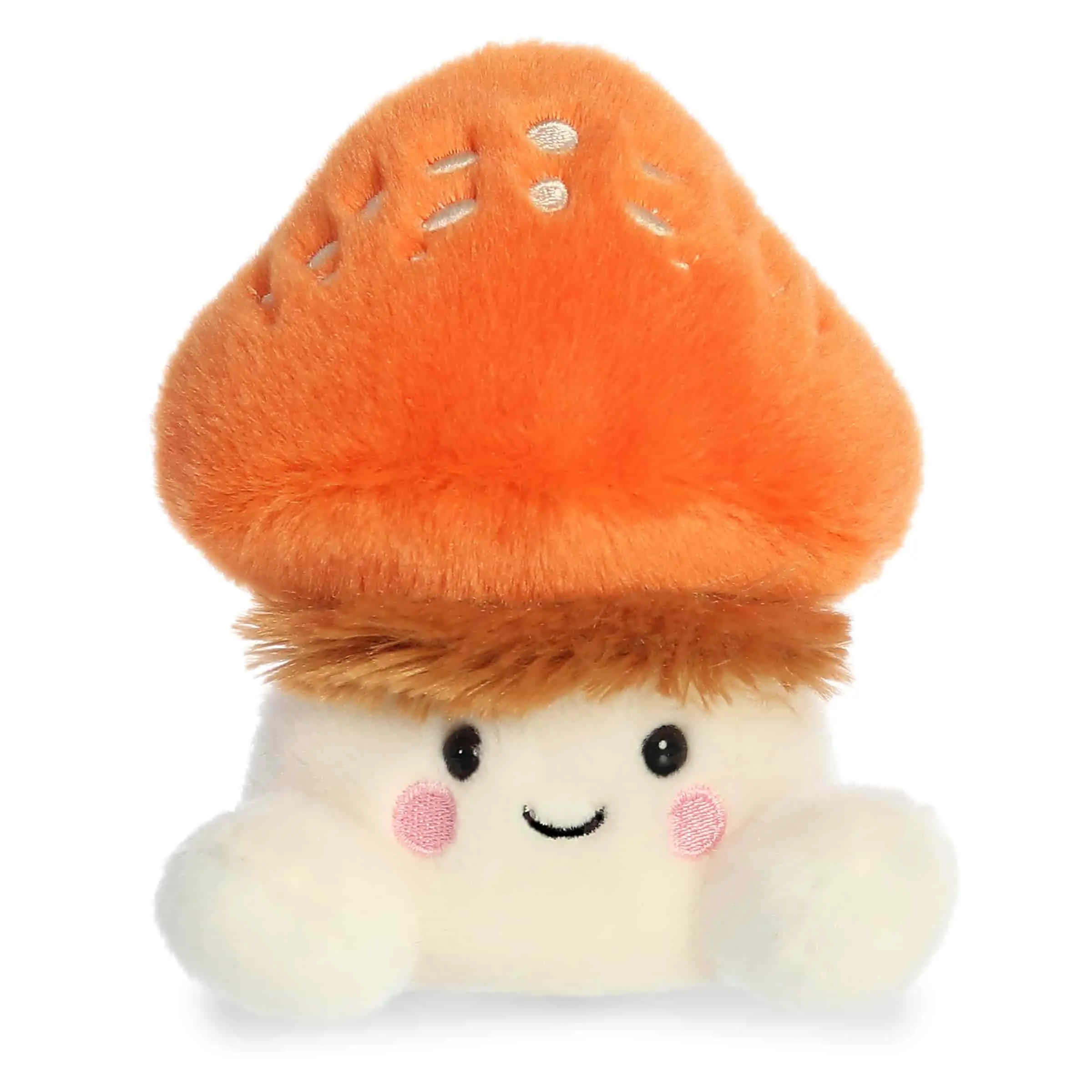 Palm Pals Adorable Fabian Fluffy Mushroom 5 inch Orange Mini Soft Plush Collectable Stuffed Animal