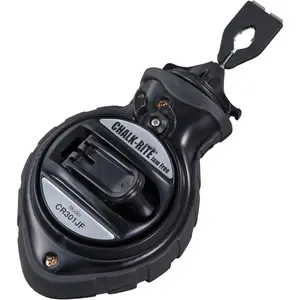 Chalk Line - Chalk-Rite Jam Free Chalk Box with Extra Bold 1mm Snap Line & Five Gear Quick Retrieval - CR301JF