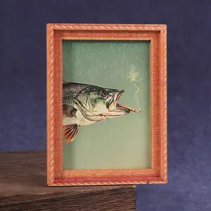 1PC Fun Animal Durable Refrigerator Magnet, Fridge Magnets, Vintage Photo Frame Magnet, Creative Back Magnetic Decorative Magnet, Home Decoration & Party Gift