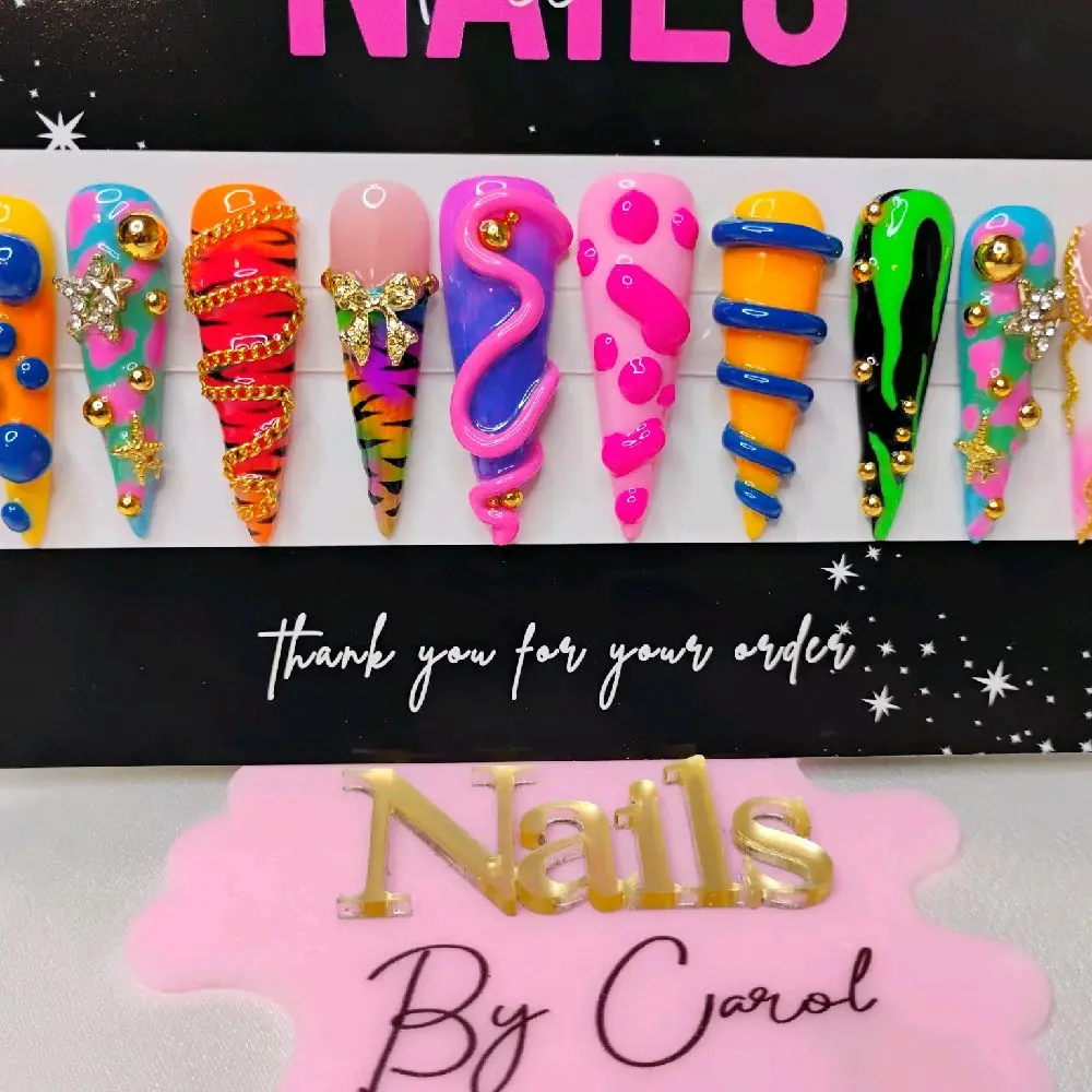 Stiletto Nails by Carol - Colorful Stiletto Nails with Unique Designs for All Occasions