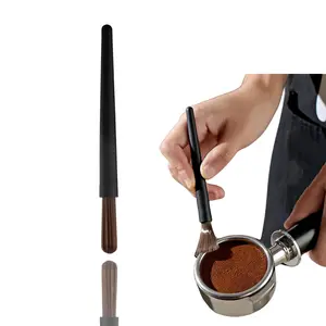 Professional Coffee Grinder Brush with Ps Handle, Nylon Bristles for Espresso Grounds, Barista Essentials, Coffee Bar Accessories, Home Coffee Bean Cleaner, Coffee Equipment, Espresso Tools