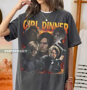 Resident Evil Leon Kennedy Unisex T-Shirt - Sweatshirt - Hoodie, Resident Evil 9 Shirt, Gift For Gamer, Requiem Shirt, Leon Kennedy Shirt, RE9 Requiem Unisex Gift, Full Size, Full Color