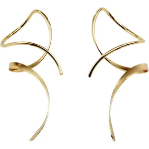 Earrings for Women Spiral threader earrings hand bent dangle earrings for women，suitable for gift giving, perfect for your birthday party, Christmas, gift giving.