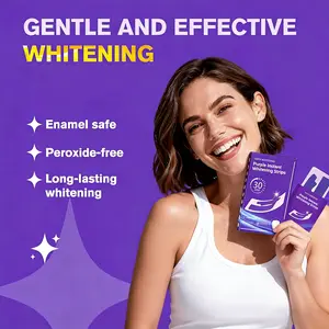 1Pack/14Pairs Teeth Whiten Strips, Daily And Travel Oral Cleaning Brightening Strips, Whiten Teeth, Freshen Breath, 30Min Safely Removes Coffee, Cola, Smoking, Tea, Teetn Stains