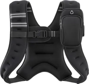 ZELUS weighted vest with reflective stripes-adjustable resistance for fitness