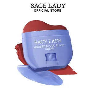 SACE LADY Natural Blush Face Makeup No Drying Pigmented Smooth Blush Cream Nourishes Lip Eye Cheek Cosmetics 0.31Oz