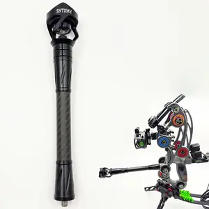 10-inch Compound Bow Stabilizer - Carbon Fiber Balance Rod with Adjustable Weights and Vibration Dampening for Noise Reduction, Suitable for Archery Hunting and Target Shooting Accessories