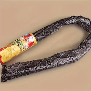 Simulated snake potato chip bucket (1 set), prank bouncing toy, creative spring snake scary prop, party prank gift