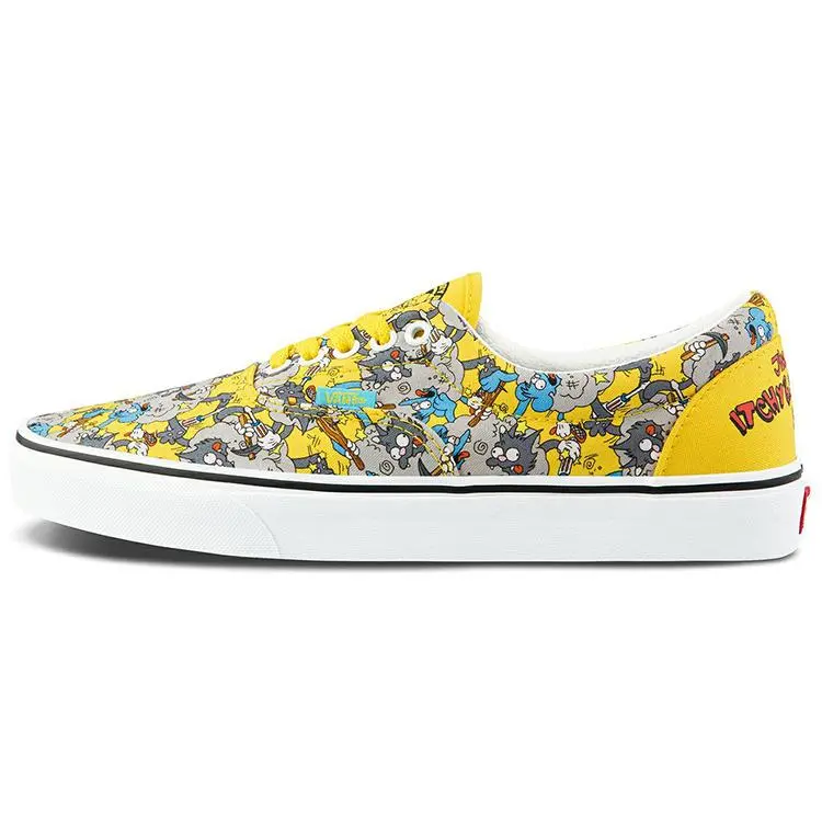 Men's & Women's Vans Era The Simpsons Collaboration Low-Top Skate Sneakers, All-Over Print Athletic Sports Trainer Runner Flats