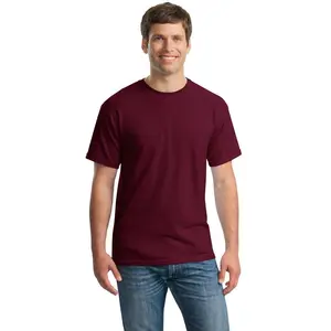 Gildan Menswear Casual Plain Round Neck Short-Sleeve Adult Unisex Heavy Cotton™ 5.3 oz. T-Shirt - Maroon, Seamless, Classic