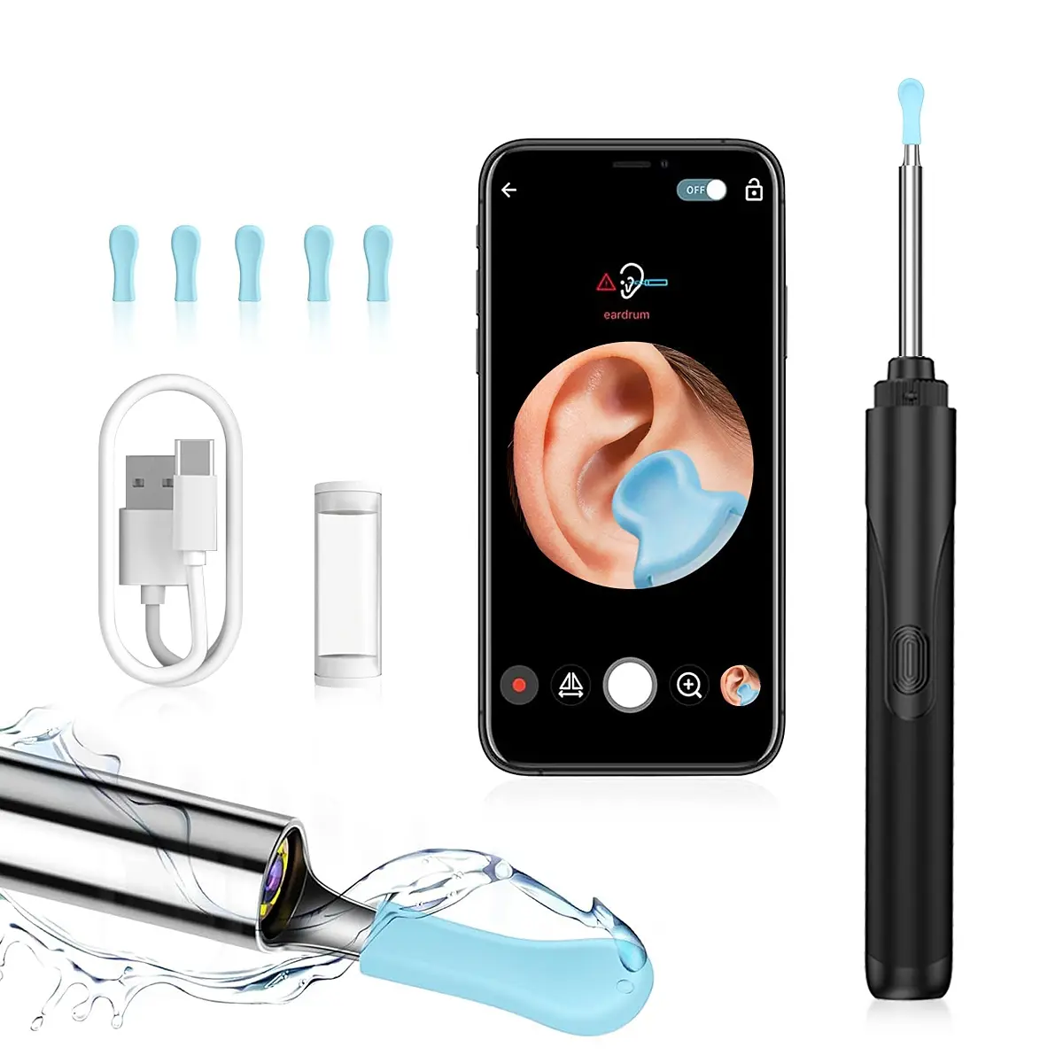 1pc Ear Wax Removal, Ear Wax Remover, Intelligent visual ear scoop, Ear Cleaner With Camera, Ear Cleaning Tool, For Pad And Android Phones