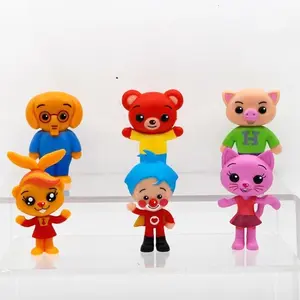 6counts/set  Clown PVC Action Figure Toys For Kid Birthday Christmas Gift