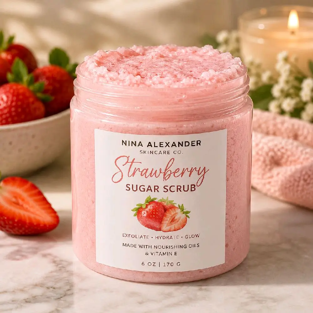 Strawberry Sugar scrub live scoops